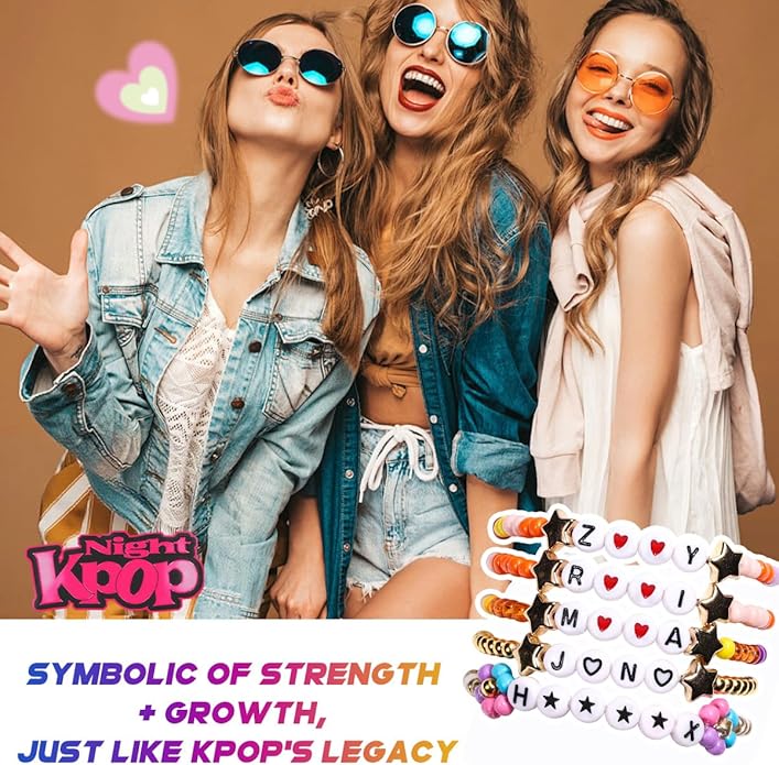 AICase for Korea-Pop Merch Gifts Toys Cosplay Birthday Decorations Bracelets Outfit Costume 6 Pcs Stackable Stretch Beaded Bracelets Merchandise Jewelry Gifts for Fans Women Christmas Stocking