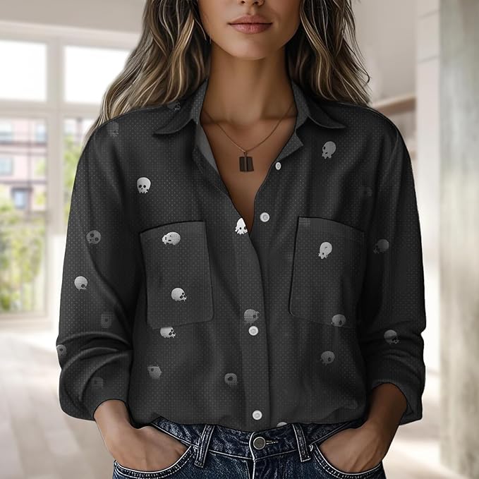 Boho Shirts for Women Vintage Graphic Casual Lightweight Long Sleeve Dressy Gauze V Neck Oversized Beach Top