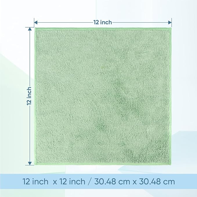 HOMEXCEL Microfiber Washcloths 50 Pack, Highly Absorbent and Soft Face Towel, Multi-Purpose Wash Cloths for Bathroom, Hotel, Spa, Gym, and Kitchen, 12x12 Inch