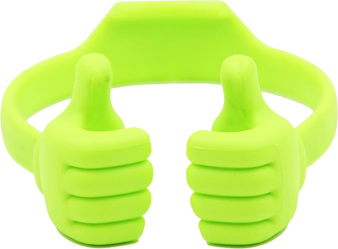 Honsky Cell Phone Stand Holder, Thumbs Up Lazy Phone Stand, Universal Adjustable Flexible, Cute Perfect Stocking Stuffers Gifts for Teen Girls, Compatible with Cell Phones & Tablets,Green
