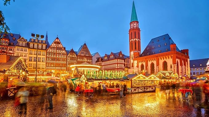 Frankfurt, Germany City Puzzles Art Jigsaw Puzzles 1000 Pieces for Adults - Large Puzzles,for Youth Children Home Decor Brain Challenge Games Fun Family Puzzle Game Toys Gifts