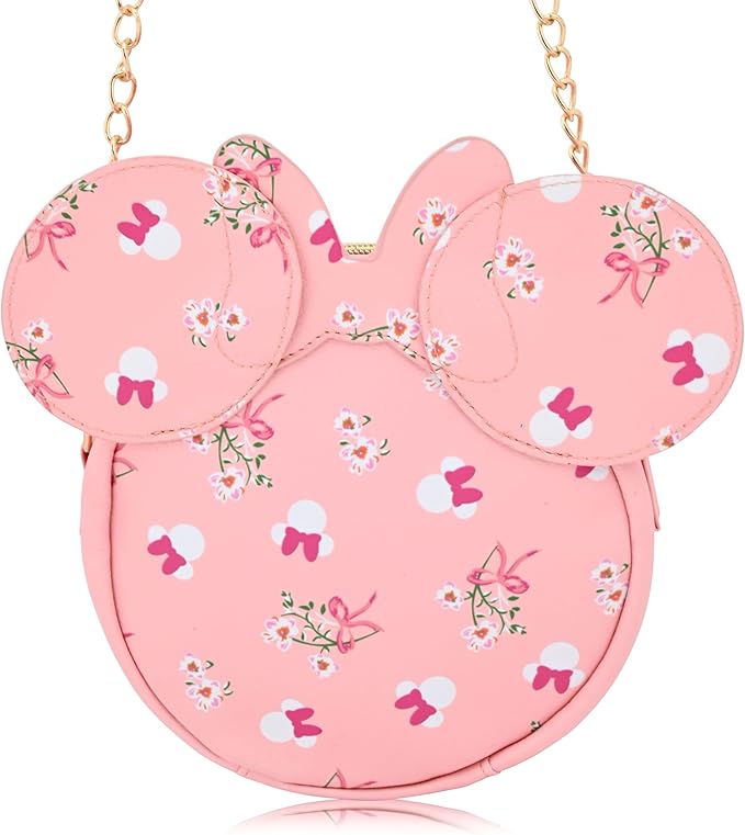 Disney Minnie Mouse Mini Purse Crossbody Handbag for Women | Leather Women's Shoulder Handbag | Minnie Mouse Accessories for Adults, Unisex