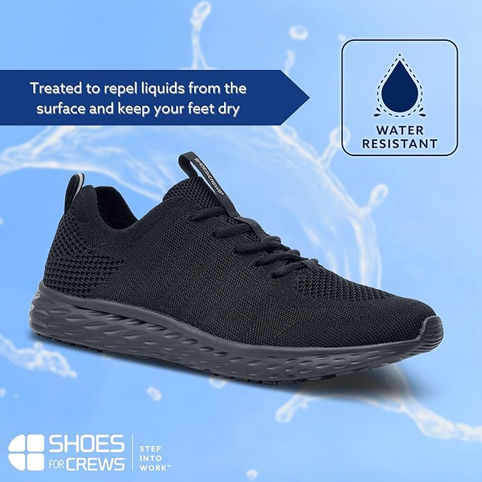 Shoes for Crews Women's Slip-Resistant Work Sneakers – Comfortable, Non-Slip Work Shoes for Women in Food Service, Healthcare, Hospitality - Everlight