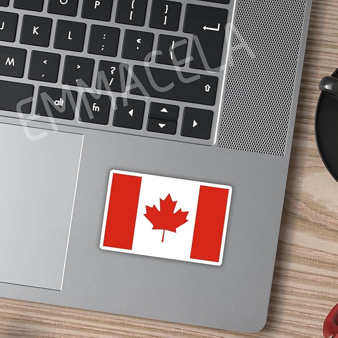 (3PCS) Canada Flag stickers, Countries Flag Stickers - Waterproof Vinyl Decals For Laptops, Tumblers, Water Bottles, Books, Scrapbooks, Size 3 x 1.9 Inch