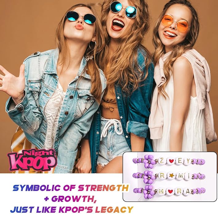 AICase for Korea-Pop Merch Toys Gifts Doll Cosplay Outfit Costume 5 Pcs Stackable Stretch Friendship Beaded K_Pop Bracelets Merchandise Jewelry Gifts for Fans Women Christmas Stocking