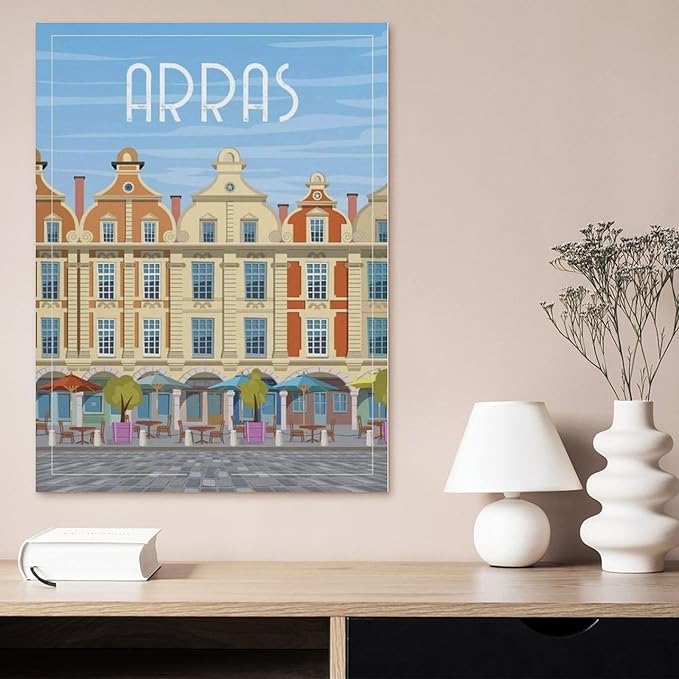 Puzzles for Adults Jigsaw Puzzles 1000 Pieces for Adults Kids，Arras France House，Paper Puzzle Jigsaw Puzzle Artwork Intellective Educational Toys Gifts（38x26cm）-BN3