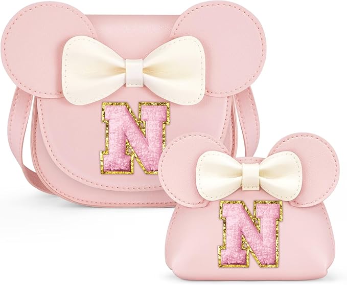 QLOVEA Toddler Purse Gifts for Girls, Little Girl Purse Kids Wallet Crossbody Bag, Birthday Gifts for 3 4 5 6 7 8 Year Old Girl (N, Pink)