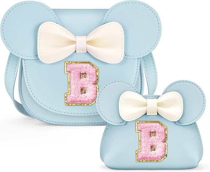 QLOVEA Toddler Purse Gifts for Girls, Little Girl Purse Kids Wallet Crossbody Bag, Birthday Gifts for 3 4 5 6 7 8 Year Old Girl (B, Blue)