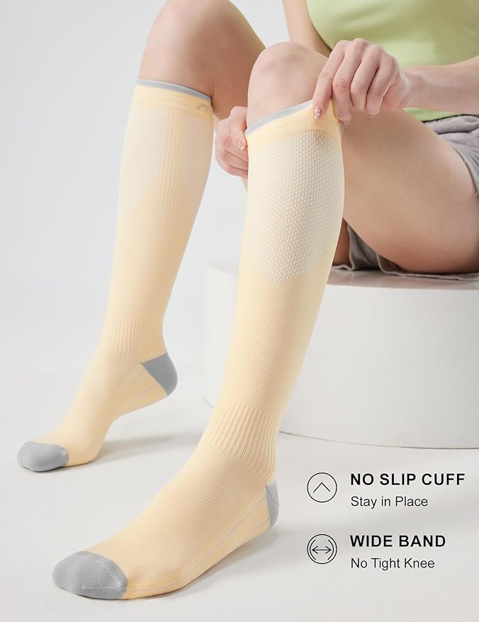 FITRELL 3 Pairs Compression Socks for Women and Men 20-30mmHg-Circulation Support Socks