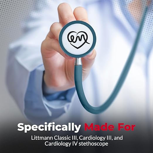 Stethoscope Replacement Part Kit for Littman Stethoscope Classic 3, Cardiology 3 & Cardiology 4 - Fits Classic III, Cardiology III & IV (Carribean Blue)