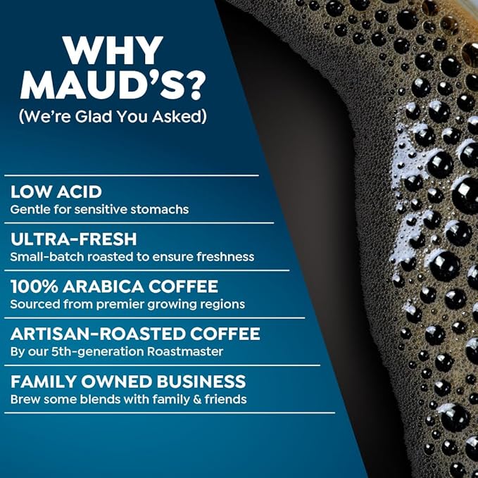 Maud's Decaf Medium Roast Coffee Pods, 100 ct, Decaffeinated Recyclable Single Serve Pods – 100% Arabica Coffee, Compatible with Keurig K Cups Maker