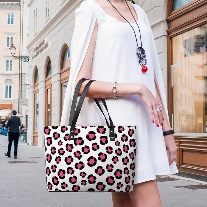 Fashion Leather Tote Bag Travel Work Daily Essentials Handbag Unisex Handbag