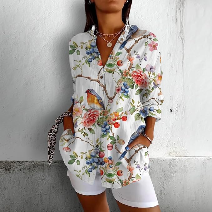 Fashion Summer Shirts V Neck Japanese Art Vintage Floral Graphic Button Down Trendy Hawaiian Holiday Outfits