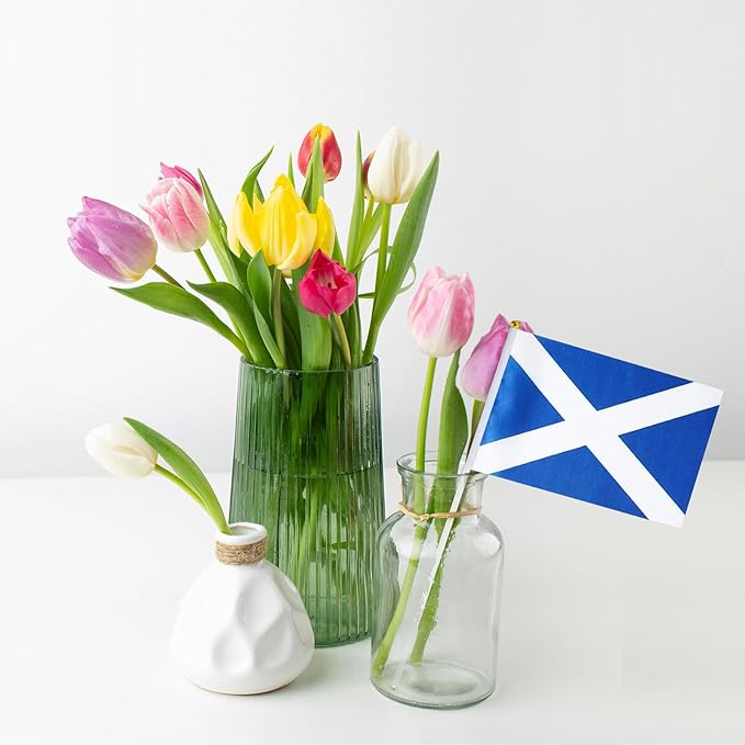 Scotland Flag Small Scottish Flag 12 Pack Mini Hand Held Scottish Flags on Sticks for Party Parades Sports Events Patriotic Holiday Decorations
