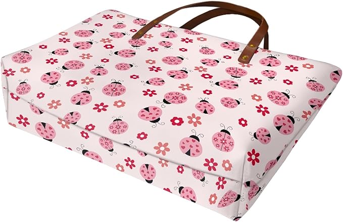 Womens Zip Up Tote Handbag Daisy Print Large Capacity Tote Purse Handbag Big Tote Bag Purse For Work Laptop