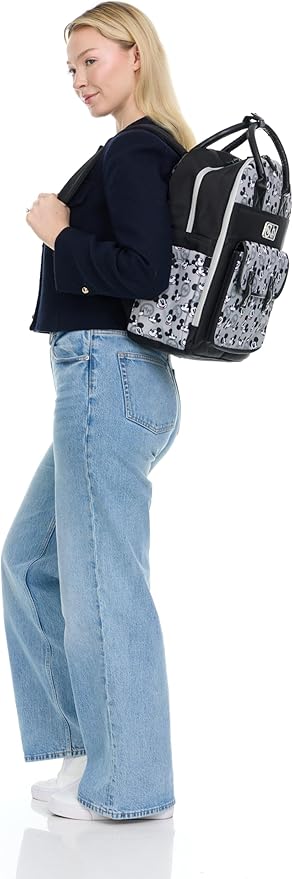 Disney Cudlie Backpack Diaper Bag for Moms | Large Spacious Travel Diaper Backpack for Baby Boy and Girl | 16-Inches Height Multi-Functional Baby Bag with Cute Patterns