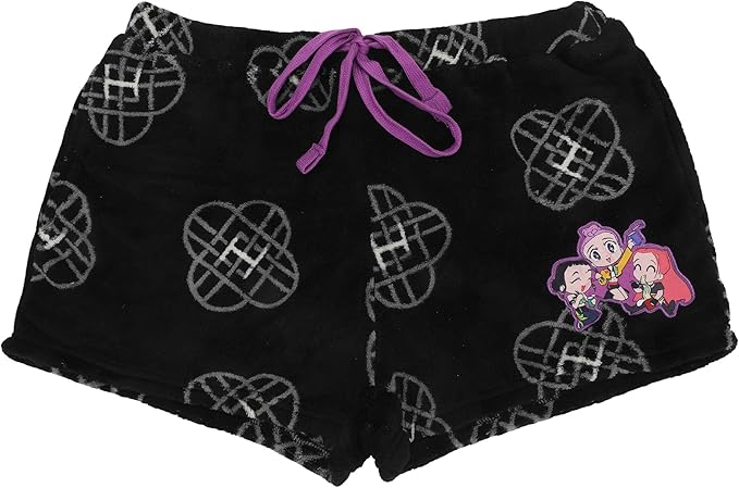 Kpop Demon Hunters All-Over Print Women’s Plush Shorts with Drawstring and Pockets