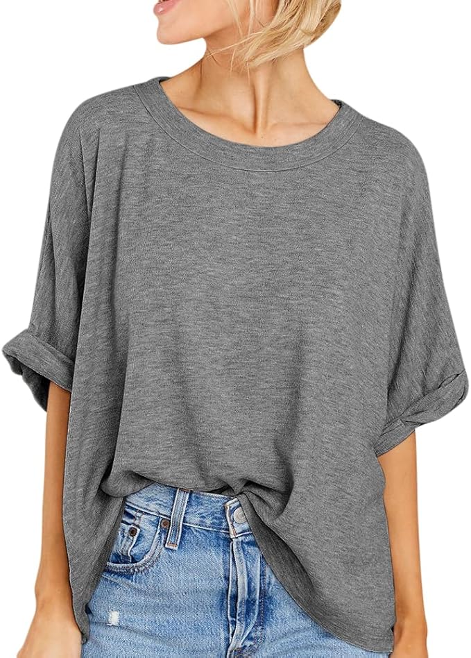 Women Oversized T-Shirt Summer Casual Short Sleeve Loose Tee Tops