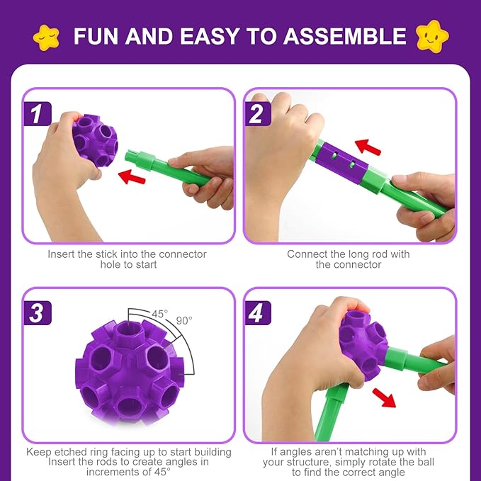 SpringFlower 100 PCS Glow in The Dark Fort Building Kit for Kids,Educational Gift for 3 4 5 6 7 8 9 10 11 12 Years Old Boys and Girls,STEM Construction Toys