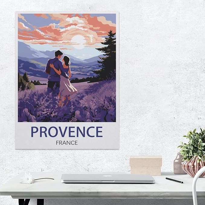 Provence, France，Jigsaw Puzzles for Adults 1000 Piece, Classic Puzzle Teens Boys Girls Puzzles Sturdy Tight Fitting Pieces,Letters On Back for Ideal Challenging and Gift（50x70cm）-BF32