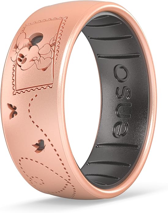 Enso Rings Etched Disney Collection - Mickey & Minnie Classic Dualtone Silicone Ring