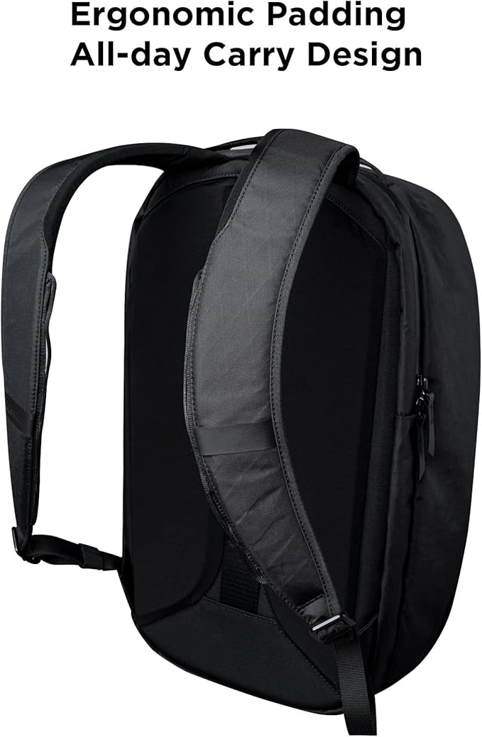ALPAKA Metro Backpack Pro for Men - Fits 15.6" Laptop Business Travel Backpack with YKK Zippers, MOD Key Leash & Luggage Pass-through, Padded and Weatherproof X-pac Material Work Bag (Black)