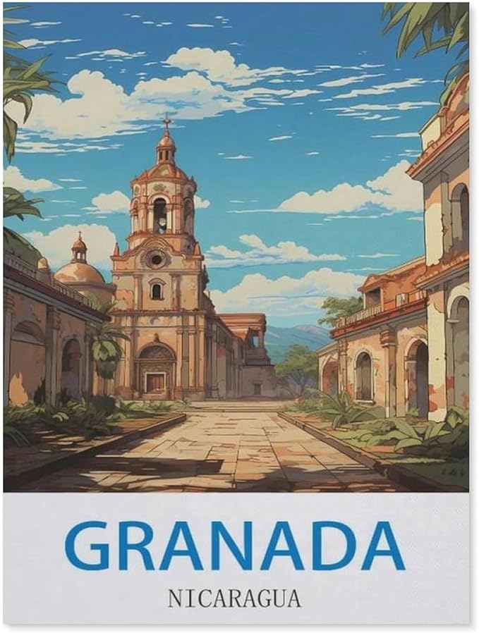 Jigsaw Puzzle 1000 Piece，Granada Nicaragua，Classic Puzzle DIY Kit Paper Toy Unique Gift Home Decor（38x26cm）-CK97