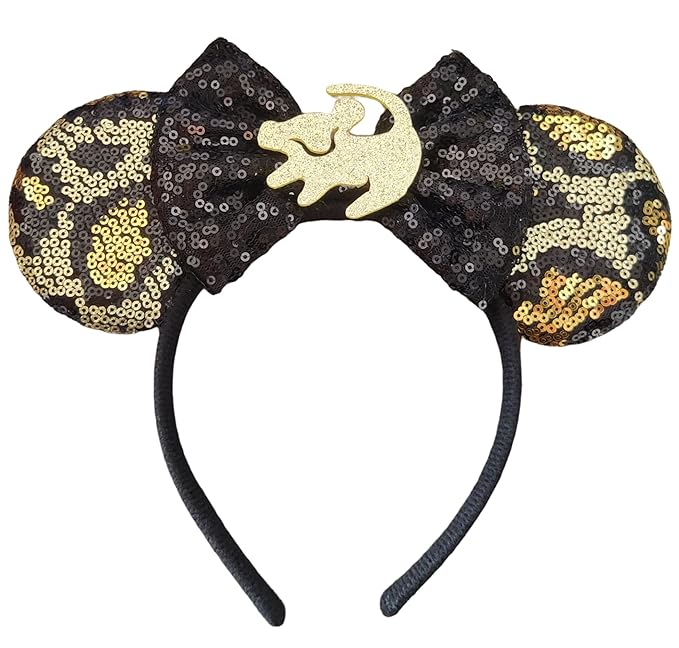 zhezesmila Mouse Ears for Women Lion Style King Headband Animal Kingdom Ears Party Costume Hair Accessories for Party Theme Park