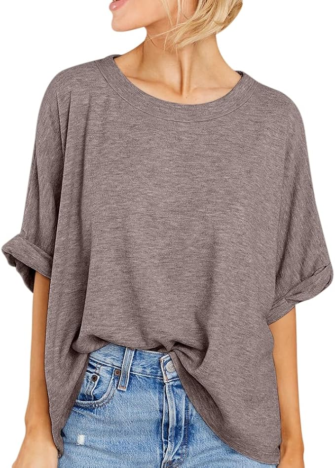 Women Oversized T-Shirt Summer Casual Short Sleeve Loose Tee Tops