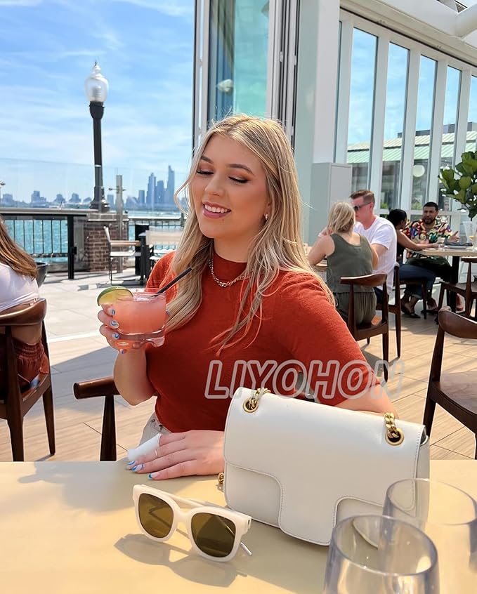 LIYOHON Womens Tops Dressy Casual Mock Turtleneck Business Short Sleeve T Shirts Going Out Tops 2026
