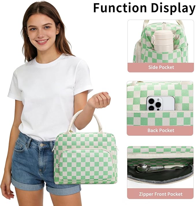 Lunch Box for Women Insulated Lunch Bag Women Adult Cute Lunch Bags Reusable Lunchbox Cooler Tote Bag for Work Picnic