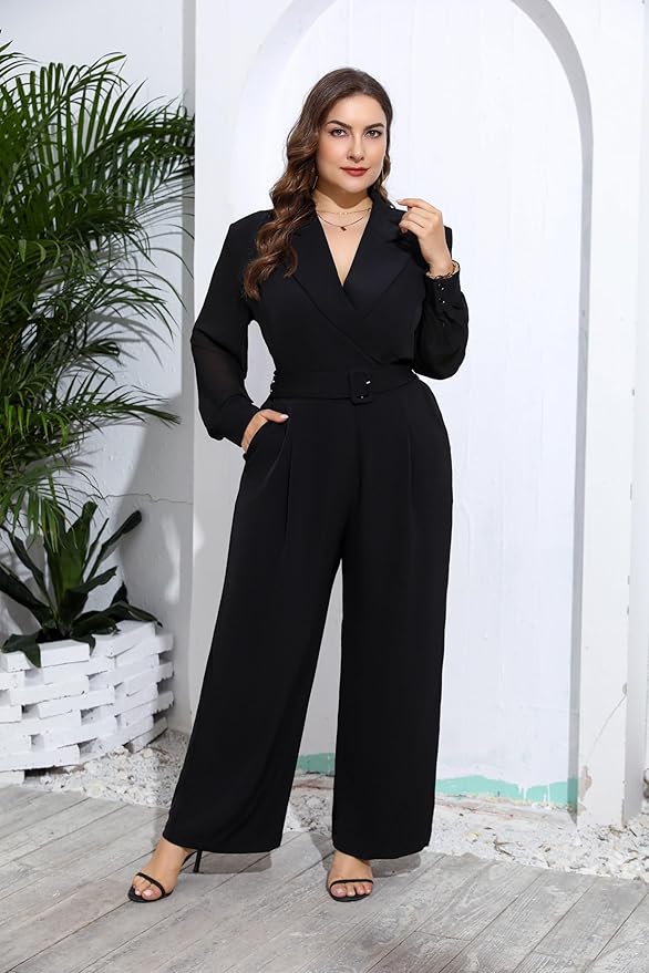 Love Welove Fashion Women’s Dressy Fall Jumpsuits – Long Sleeve Formal Rompers, Elegant Wedding Guest & Evening Outfits