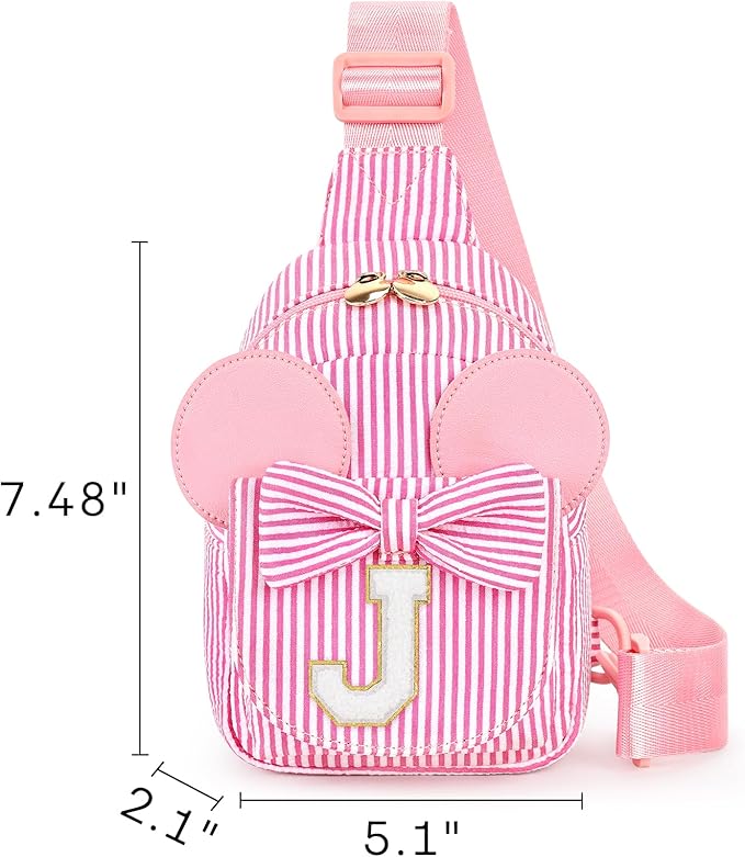 mibasies Initial Sling Bag for Girls, 4 Year Old Girl Birthday Gifts, Letter J
