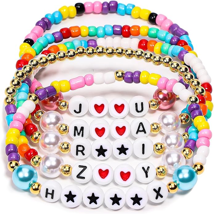 AICase for Korea-Pop Merch Toys Gifts Doll Cosplay Outfit Costume 5 Pcs Stackable Stretch Friendship Beaded K_Pop Bracelets Merchandise Jewelry Gifts for Fans Women Christmas Stocking
