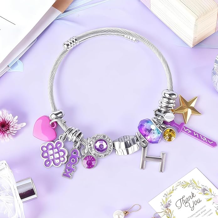 BEMKWG KPop Jewelry Bracelet K Pop Merch Charms Braclet Stuff Items Matching Accessories Demon Hunters Bangle, Gift for Women, Korea for Fans