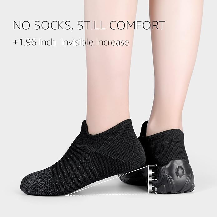 HKR Women's Walking Shoes Arch Support Non Slip Work Shoes Breathable Knit Upper Lightweight for Plantar Fasciitis