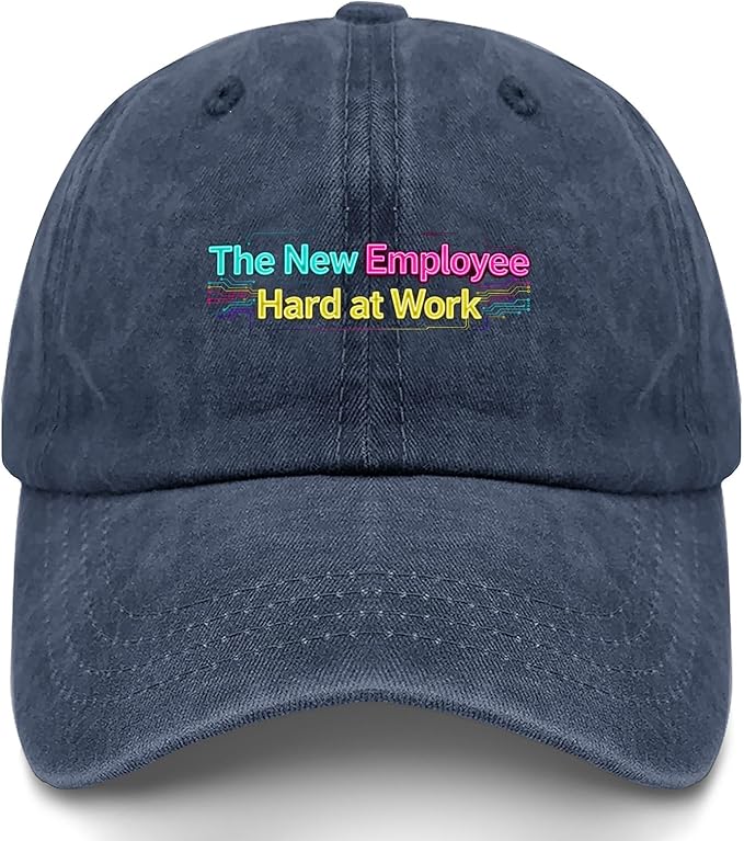 The New Employee Hard at Work Sport Hats for Men Light Weight Caps
