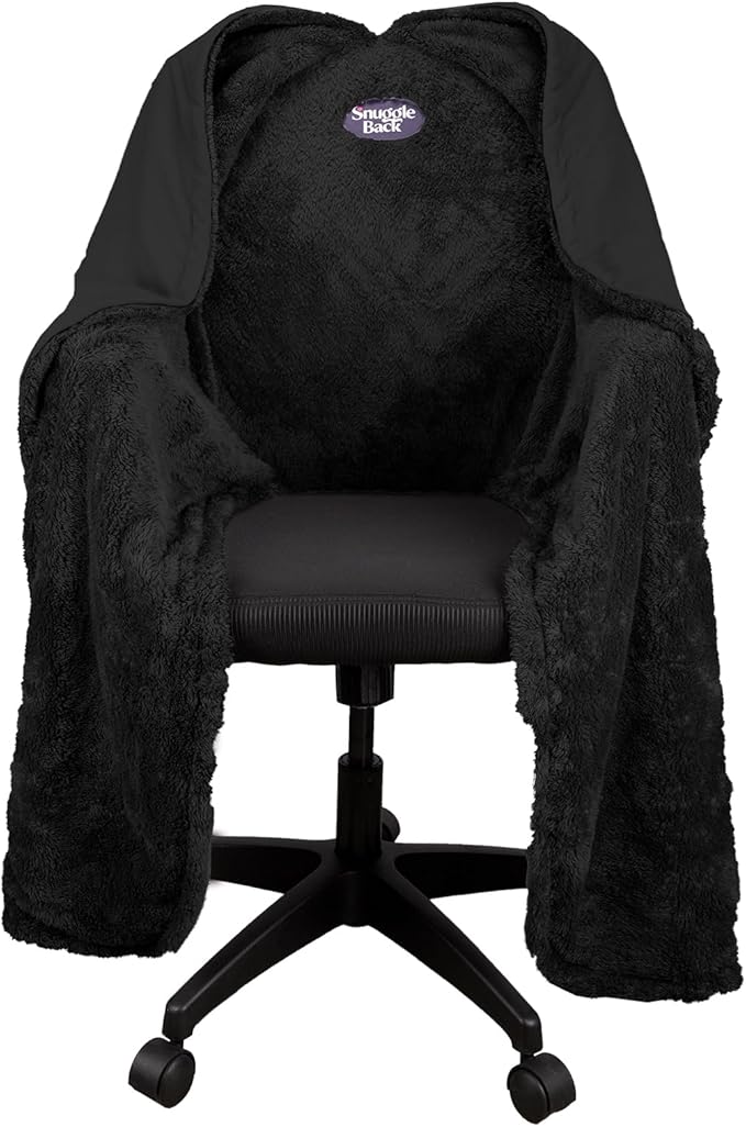 The Original Office Chair Blanket by SnuggleBack; Cozy Comfy Office Desk Chair Wrap Attaches for Convenient Heat and Hands-Free. Stay Warm In The Winter or Summer. Sherpa Fur Lining