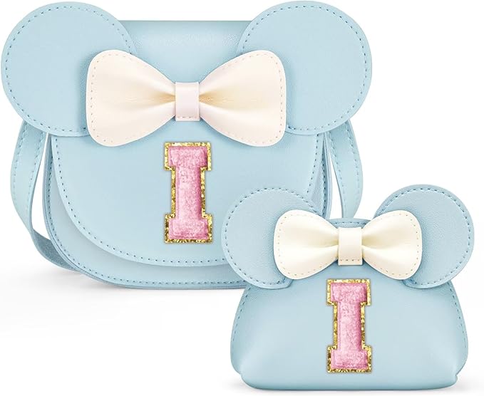 QLOVEA Toddler Purse Gifts for Girls, Little Girl Purse Kids Wallet Crossbody Bag, Birthday Gifts for 3 4 5 6 7 8 Year Old Girl (I, Blue)