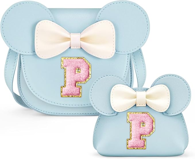 QLOVEA Toddler Purse Gifts for Girls, Little Girl Purse Kids Wallet Crossbody Bag, Birthday Gifts for 3 4 5 6 7 8 Year Old Girl (P, Blue)