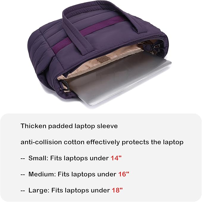 AOCINA Puffer Tote Bag for Women Quilted Work Bag Nurse Bags Women's Shoulder Handbags for Travel Gym Gifts Laptop Purse