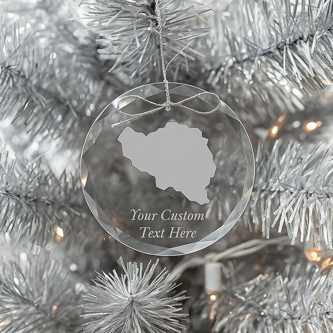 Jordan, Personalized Travel Christmas Ornament – Customized Engraved Glass Keepsake - Custom Family Trip & Vacation, 2024, 2025, 2026, 2027 & Name – Destination Xmas Holiday Ornament