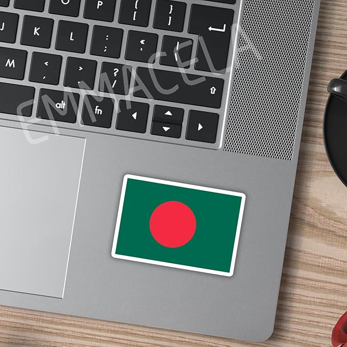 (3PCS) Bangladesh Flag stickers, Countries Flag Stickers - Waterproof Vinyl Decals For Laptops, Tumblers, Water Bottles, Books, Scrapbooks, Size 3 x 2 Inch