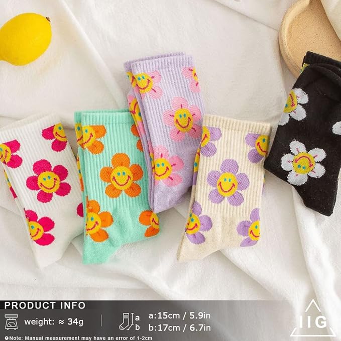 IIG 3-6 Pairs Womens Cute Animal Patterned Funny Novelty Cotton Crew Socks