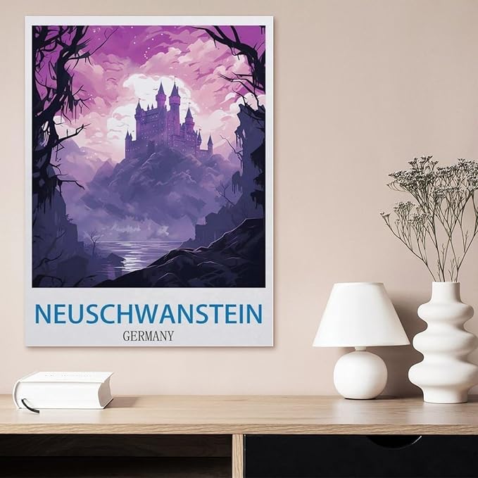 Jigsaw Puzzle 1000 Pieces，Neuschwanstein Germany，Adult Puzzle Kids Puzzle Paper Puzzle Toy DIY Kit Home Decor（50x70cm）-CL85