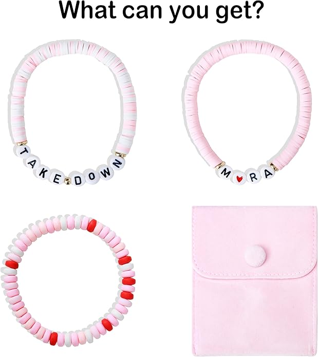J6&H6 3 Pcs KPop Merch Bracelets Set, K-Pop Stuff Fans Cosplay Merchandise Gifts Outfit Costume Accessories Friendship Jewelry for Birthday Christmas Stocking Stuffers Party Favors