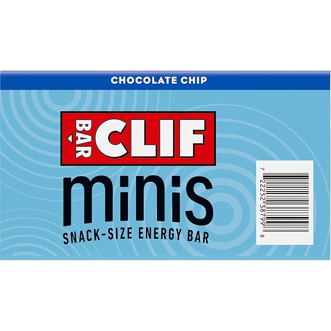 CLIF BAR Minis - Chocolate Chip - Made with Organic Oats - 4g Protein - Non-GMO - Plant Based - Snack-Size Energy Bars - 0.99 oz. (20 Pack)