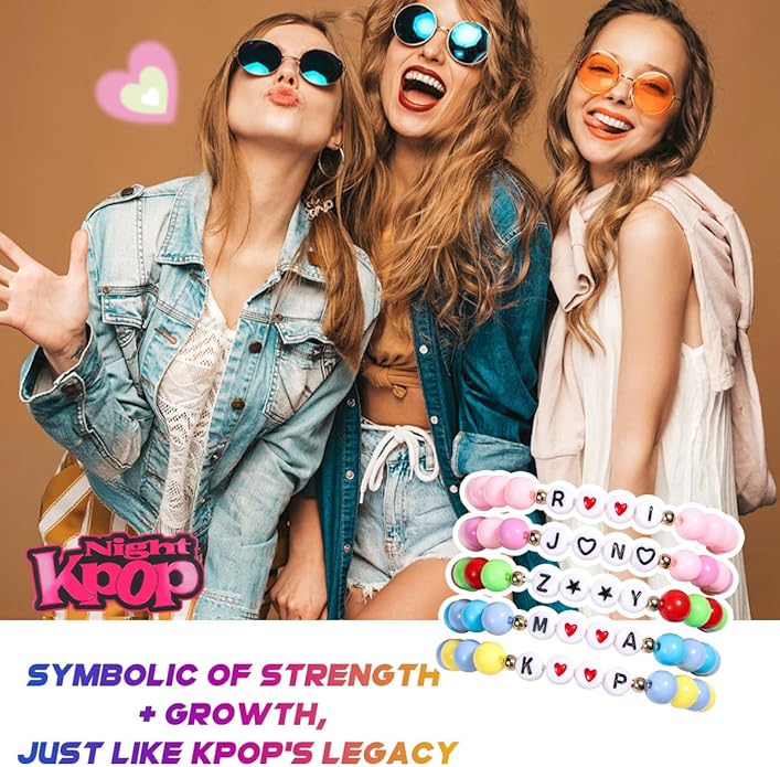AICase for Korea-Pop Merch Toys Gifts Doll Cosplay Outfit Costume 5 Pcs Stackable Stretch Friendship Beaded K_Pop Bracelets Merchandise Jewelry Gifts for Fans Women Christmas Stocking