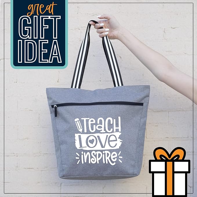 Brooke & Jess Designs Teacher Tote Bag for Work - Teacher Handbag Gifts for Women, Teacher Bag Best Teacher Appreciation Gift