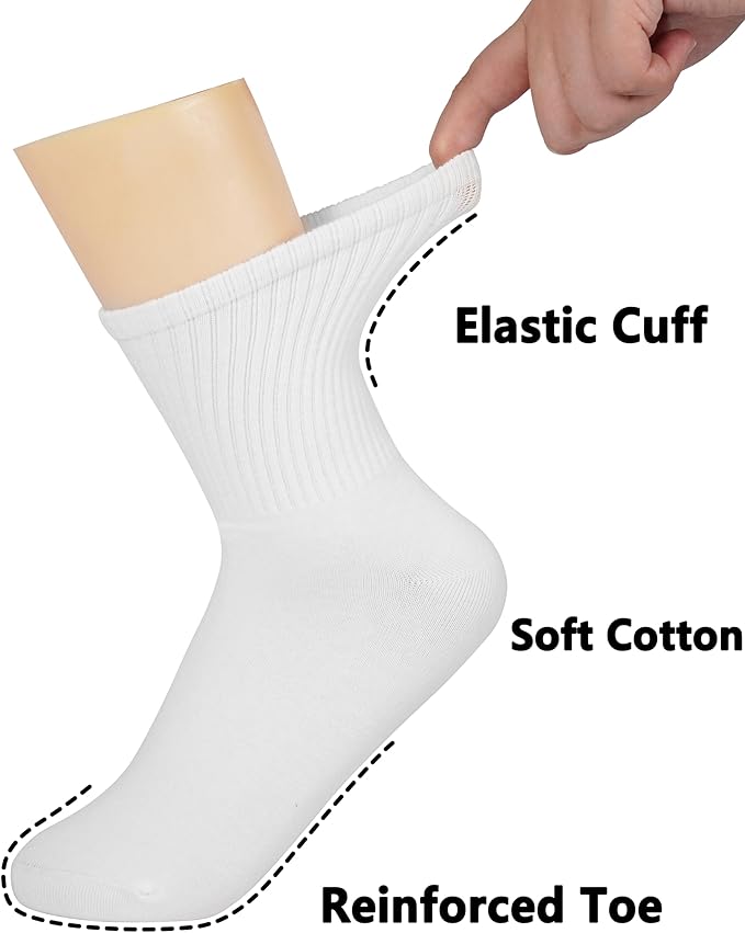 BomKinta Women Casual Calf Socks - Cute Cotton Crew Socks - Soft Above Ankle Sock 6 Pairs Size 5-10